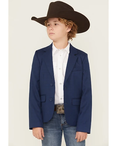 Rock & Roll Denim Boys' Plaid Print Blazer