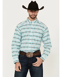 Ariat Men's Jefferson Southwestern Striped Long Sleeve Button-Down Western Shirt - Tall