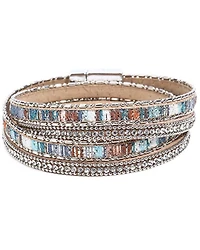 Shyanne Women's Silver Magnetic Wrap Bracelet