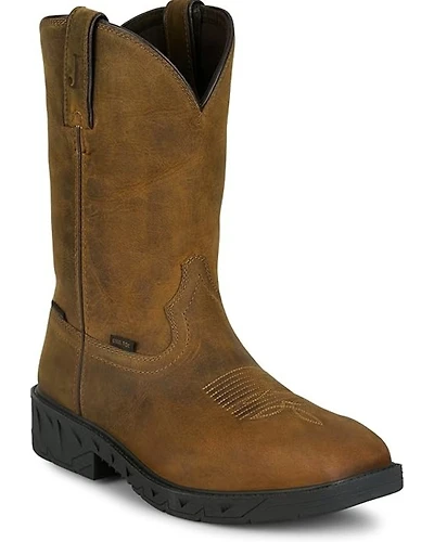 Justin Men's Trencher Pull-On Work Boots - Steel Toe