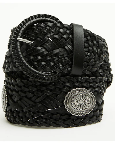 Shyanne Women's Wide Braided Concho Belt