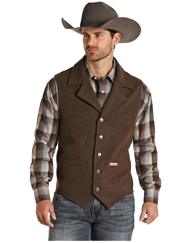 Powder River Outfitters Men's Heather Grey Montana Wool Vest