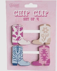 Totalee Gifts Cowboy Boot Chip Clips - 4 Piece