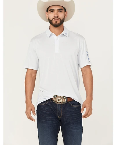 Ariat Men's Team Logo Short Sleeve Button-Down Polo Shirt