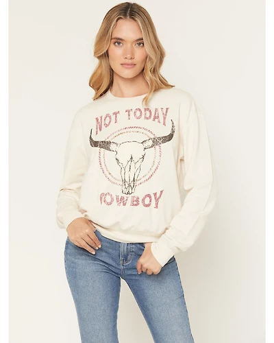 Idyllwind Women's Not Today Cowboy Graphic Crewneck Sweatshirt