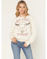 Idyllwind Women's Not Today Cowboy Graphic Crewneck Sweatshirt