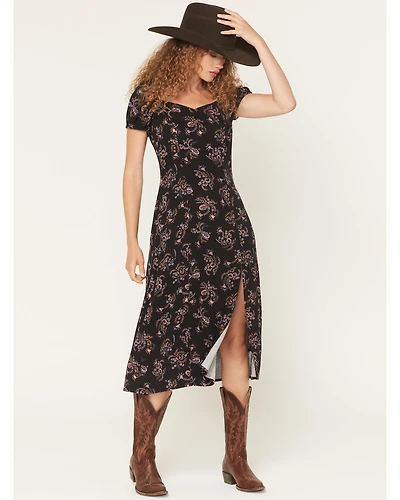 Idyllwind Women's Bethany Flutter Sleeve Midi Dress