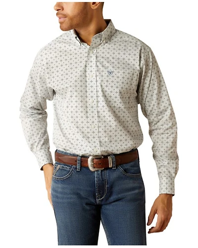 Ariat Men's Wrinkle Free Lucas Medallion Print Long Sleeve Button-Down Western Shirt - Big