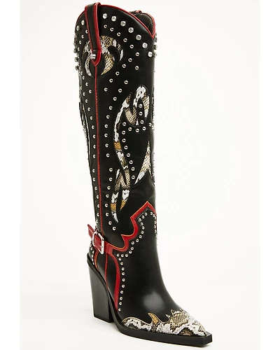 Azalea Wang Women's Hyperion Tall Western Boots - Snip Toe