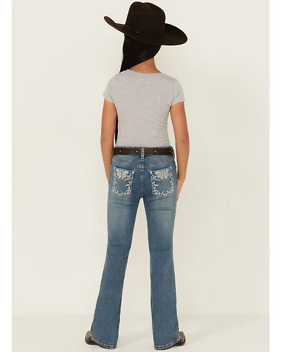 Shyanne Girls' Shayla Bootcut Embroidery Stretch Denim Jeans