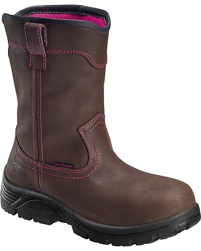 Avenger Women's Comp Toe 10" Wellington Work Boots