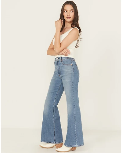 Levi's Women's So Nice Medium Wash Ribcage Stretch Denim Jeans