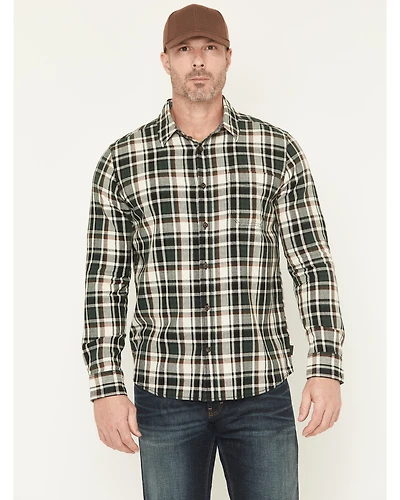Brothers and Sons Men's Sawmill Plaid Print Long Sleeve Button-Down Flannel Shirt
