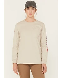 Ariat Women's FR Stretch Logo Long Sleeve Work Tee