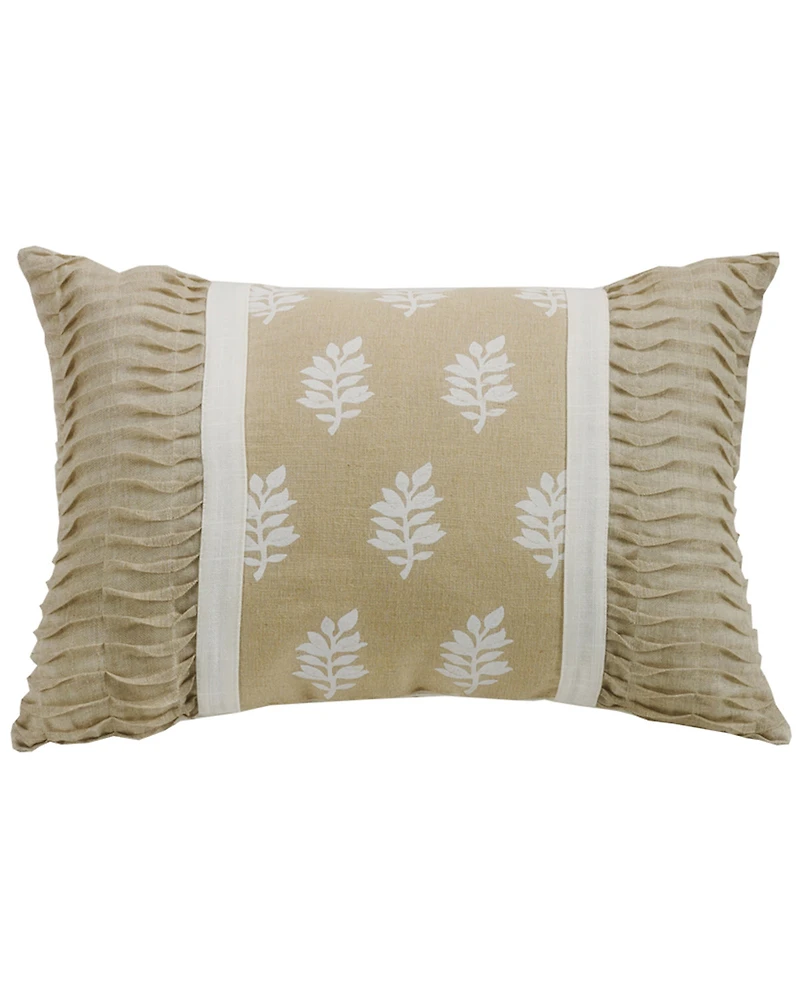 HiEnd Accents Oblong Rouching Ends Pillow
