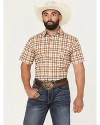 Carhartt Men's Force® Sun Defender™ Relaxed Fit Lightweight Plaid Print Short Sleeve Button-Down Work Shirt