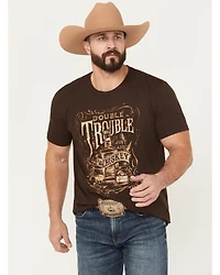 Cody James Men's Double Trouble Whiskey Short Sleeve Graphic T-Shirt