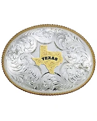 Montana Silversmiths Men's Twisted Rope Texas Belt Buckle