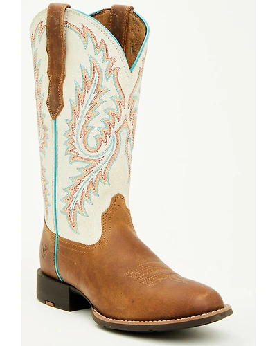 Ariat Women's Round Up StretchFit Performance Western Boots - Toe