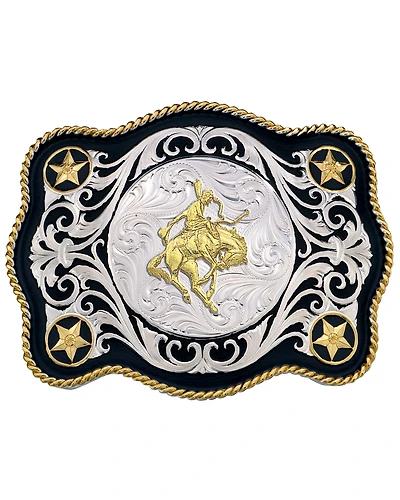 Montana Silversmiths Men's Scalloped Sheridan Belt Buckle