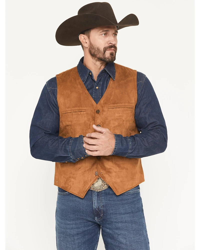 Cody James Men's Howard Faux Suede Button-Down Vest