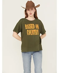Day Dreamer Women's Raised On Country Short Sleeve Graphic Tee