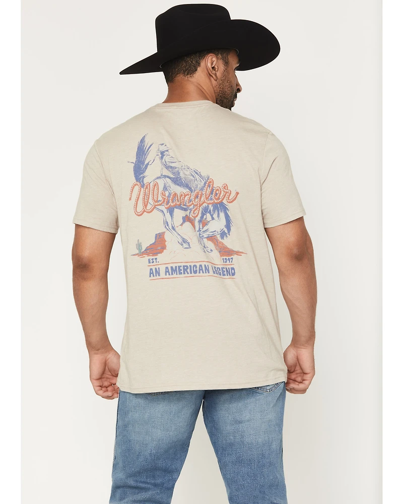 Wrangler Men's American Cowboy Short Sleeve Graphic T-Shirt