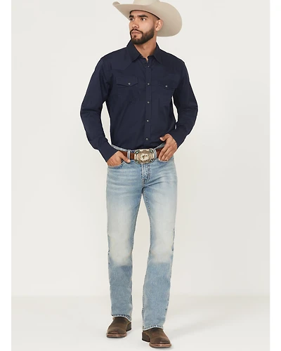 RANK 45® Men's Bunker Wash Ambush Slim Straight Stretch Denim Jeans