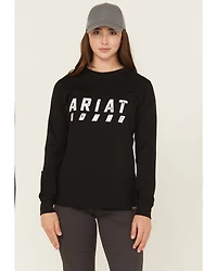 Ariat Women's Rebar Cotton Strong Logo Long Sleeve Work Tee