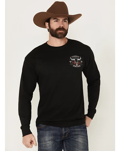 Cowboy Hardware Men's Nation Steerhead Long Sleeve Graphic T-Shirt