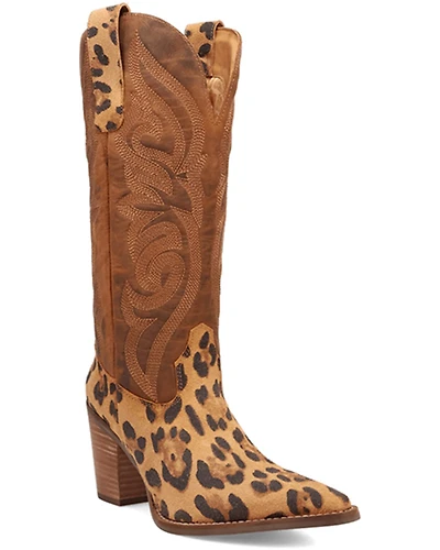 Dingo Women's Hensley Leopard Print Tall Western Boots - Snip Toe