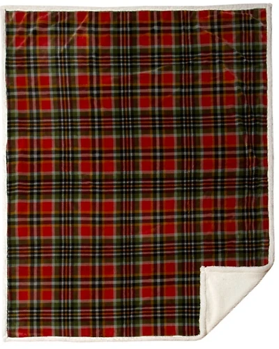 Carstens Rust And Sage Plush Sherpa Throw