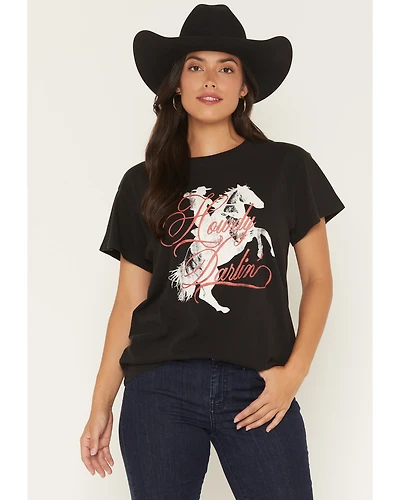 Girl Dangerous Women's Howdy Horse Short Sleeve Graphic Tee