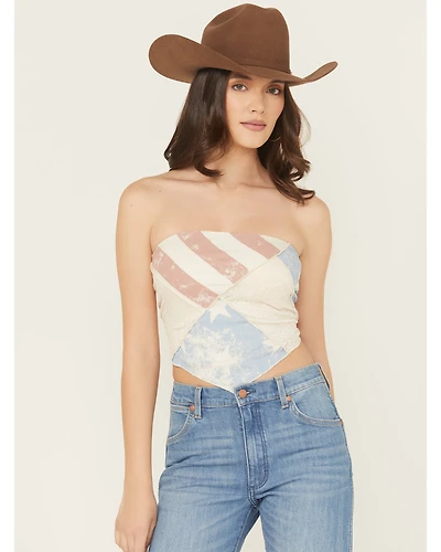 Originality Women's American Flag Bandana Top