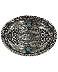 Cody James Men's Fancy Feathers Turquoise Buckle