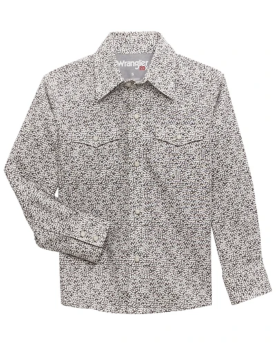 Wrangler 20X Boys' Geo Print Long Sleeve Snap Western Shirt