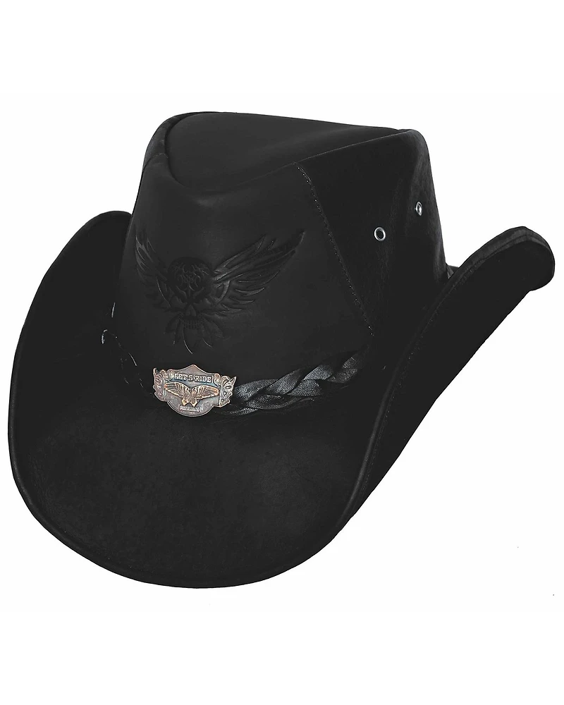 Bullhide Men's King of the Road Top Grain Leather Hat