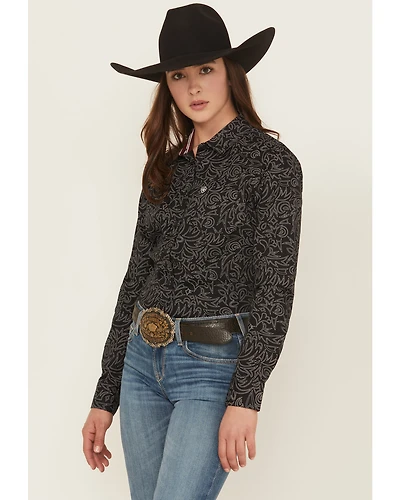 Ariat Women's Boot Stitch Kirby Long Sleeve Button-Down Stretch Western Shirt