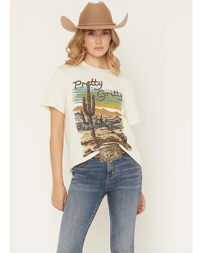 Shyanne Women's Pretty Gritty Embroidered Short Sleeve Graphic Tee