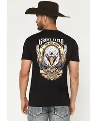 Grunt Style Men's Easy Rider Eagle Short Sleeve Graphic T-Shirt