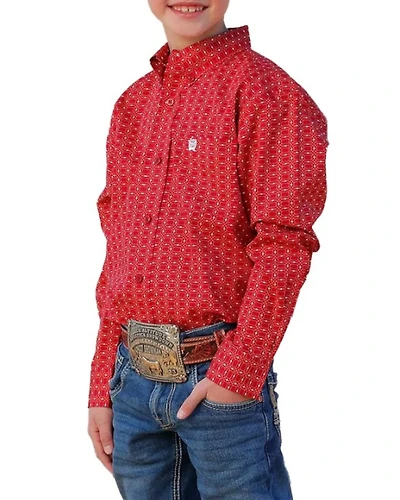 Cinch Boys' Cowboy Logo Long Sleeve Graphic T-Shirt
