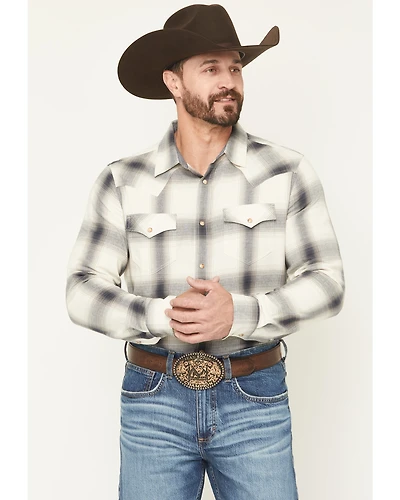 Cody James Men's Ruddiman Plaid Print Long Sleeve Snap Western Shirt