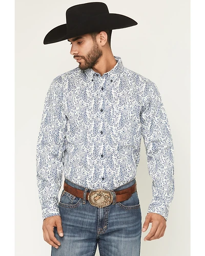 Cody James Men's Dagget 2.0 Paisley Print Long Sleeve Button-Down Stretch Western Shirt