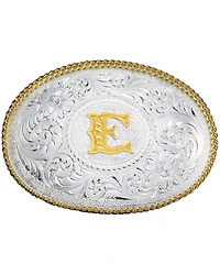 Montana Silversmiths Engraved Initial E Western Belt Buckle
