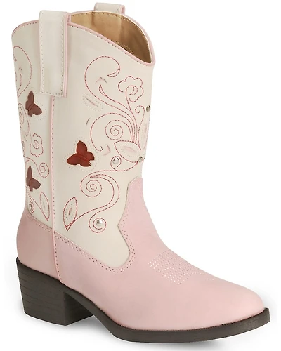 Roper Kid's Light Up Floral Western Boots