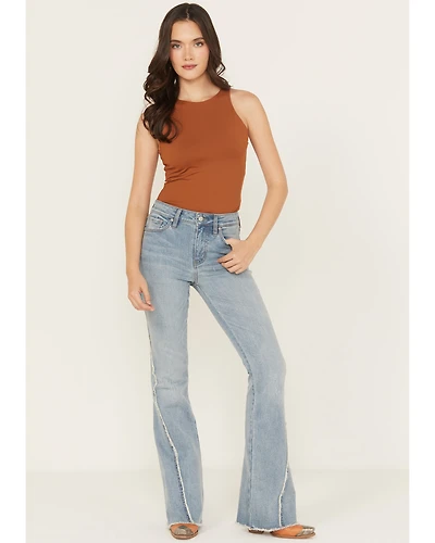Shyanne Women's Luna High Rise Flare Stretch Denim Jeans