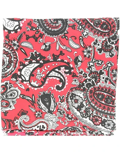 Red & Black Paisley Silk Wild Rag