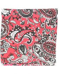 Red & Black Paisley Silk Wild Rag