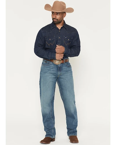 Wrangler X Cody Johnson 20X Medium Wash Relaxed Bootcut Stretch Denim Jeans