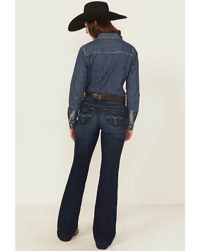 Ariat Women's Julianna Dark Wash Perfect Rise Trouser Stretch Denim Jeans